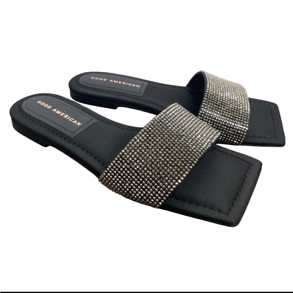 Good American Black diamond slides, size 6.5